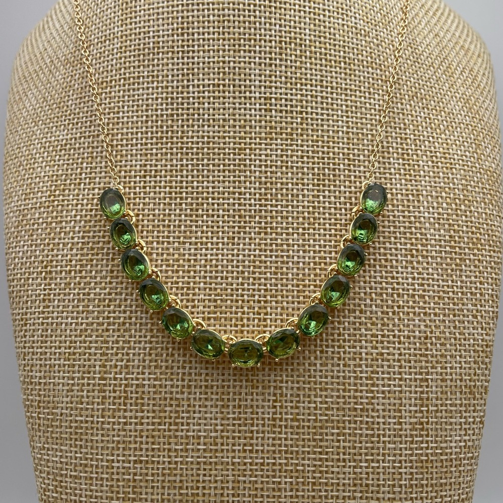 Lauren Ralph Lauren Gold Tone Green Stone Necklace